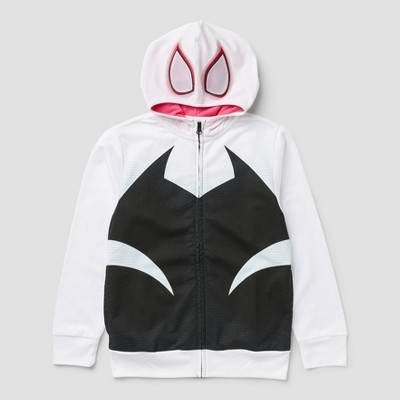 Boys' Spider-man Ghost-spider Cosplay Sweatshirt - Black/white