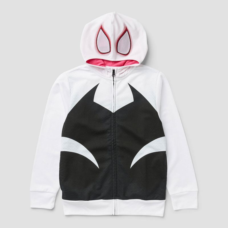 Boys' Spider-Man Ghost-Spider Cosplay Sweatshirt - Black/White, 1 of 4