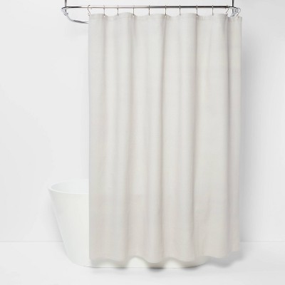 Martha Stewart Collection Micro Diamond Fabric Shower Curtain in White 72" x 72"