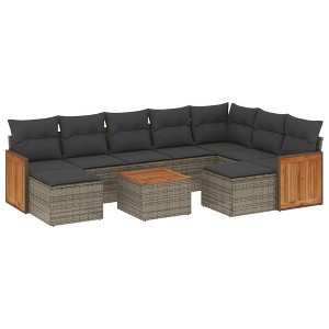 vidaXL Garden Sofa Set Grey - 1 of 4