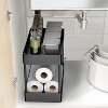Racxily 2-Tier Under Sink Shelf, Bathroom Cabinet Organizers and Storage with 4 Hook, Storage Rack for Kitchen, Bathroom, Black - 4 of 4