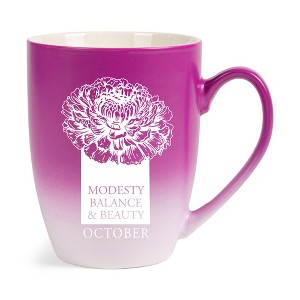Elanze Designs Modesty Balance And Beauty Two Toned Ombre Matte Pink and White 12 ounce Ceramic Stoneware Coffee Cup Mug - 1 of 4