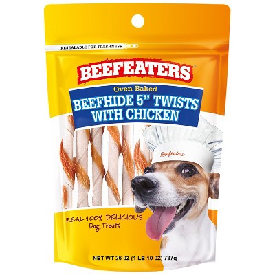 Beefeaters Beefhide 5&#34; Twists with Chicken Chewy Dog Treats - 26oz