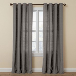 BrylaneHome Poly Cotton Canvas Grommet Panel - 1 of 3