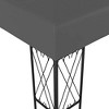 vidaXL Gazebo Anthracite Polyester fabric 9.8 x 9.8 ft Decorative Inlays - 4 of 4