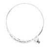 Dicksons Birthday Blessings Celebrate His Love Heart Charm Women's One Size Silver Plated Stainless Steel Everyday Mobius Twist Bangle Bracelet in - 2 of 4