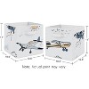 Sweet Jojo Designs Fabric Storage Bins Set Airplane Green and Blue - 3 of 4