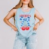 Simply Sage Market Coquette America Cherries Garment Dyed Tank - 2 of 3