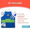 Curious Chef 11-Piece Blue and Green Chef's Kit for Kids, Includes Real Cooking and Baking Tools, Dishwasher Safe - 3 of 4