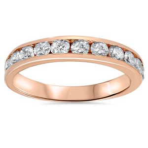 Pompeii3 3/4ct 10k Rose Gold Diamond Wedding Anniversary Ring - 1 of 3