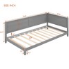 PAGED Twin Size Daybed Modern Simple Wooden Bed Frame with Headboard and Side Panel for Bedroom, Living Room - 4 of 4