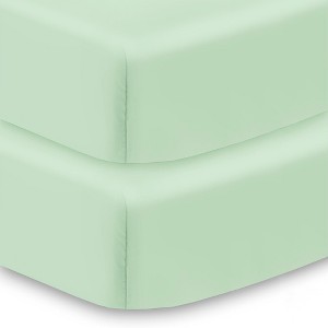 BreathableBaby All-in-One Fitted Sheet & Waterproof Cover for 52" x 28" Crib Mattress (2-Pack) - 1 of 4