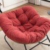 Kumasinova Ultra Plush Chenille Upholstered Rocking Chair,Versatile Accent Glider&Patio Egg Chair for Living Room,Porch,350lbs Max - 2 of 4