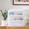 Gracious Living Clear Mini 3 Drawer Desk And Office Organizer With Top  Storage For Storing Cosmetics, Arts, Crafts, And Stationery Items : Target
