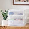 Gracious Living Clear Mini 3 Drawer Desk and Office Organizer with Top Storage for Storing Cosmetics, Arts, Crafts, and Stationery Items - 4 of 4