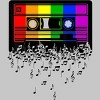 Adult Design By Humans Pride Rainbow Flag Music Note Cassette By Avocato T-Shirt - 2 of 4