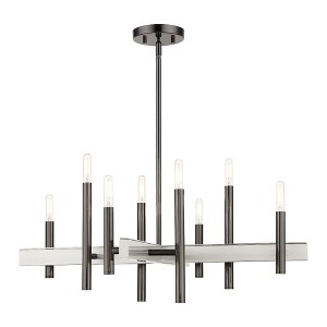 Livex Lighting Denmark 8 - Light Chandelier in  Black Chrome - 1 of 1