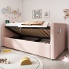 Kumasinova Twin Size Day Bed with Luxury Velvet Upholstery,Hydraulic Storage Bed Frame with Charging Station,Slatted Bed Frame - 2 of 4