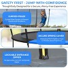SereneLife 8ft Pumpkin Recreational Trampoline with Safety Enclosure SLTRMPK8CK - Black - 4 of 4