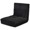 Costway Floor Folding Sofa Chair Lounger 6 Positon Adjustable Sleeper Bed Couch Recliner - image 2 of 4