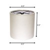 Vynxaria Drum Chandelier Lampshades 4.5x4.5 Inches (Set of 6), Snow White - 3 of 4