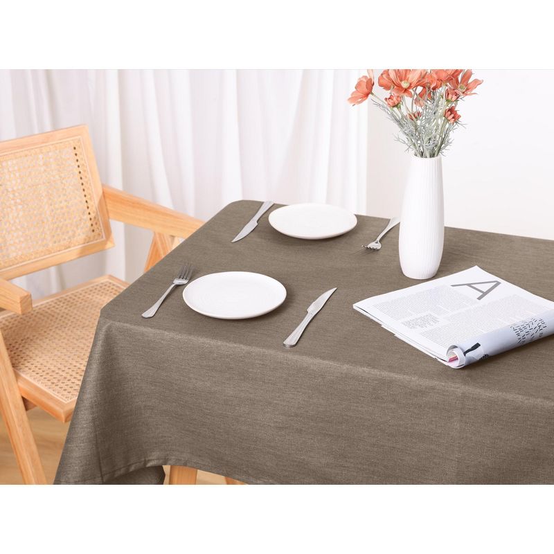 Unique Bargains Rectangle Wrinkle-Resistant Washable Polyester Linen Table Cover 1 Pc, 5 of 6