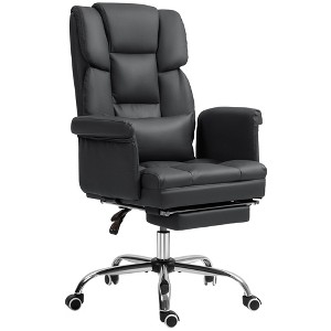Aghana Digitals Black PU Leather Ergonomic Office Chair with Adjustable Height, 155° Recline, - 1 of 4