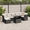vidaXL Garden Sofa Set Black - 2 of 4