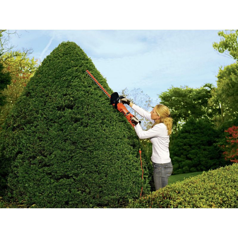 Black & Decker HH2455 120V 3.3 Amp Brushed 24 in. Corded Hedge Trimmer with Rotating Handle, 4 of 18