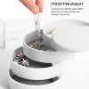 HTUTWOO Jewelry Organizer, Small Jewelry Box Earring Holder for Women Gifts, Jewelry Storage Box 4-Layer Rotatable Jewelry Accessory Storage Tray - 4 of 4