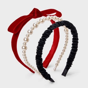 Girls' 3pk Holiday Headband Set - Cat & Jack™ - 1 of 3