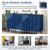 Vynxaria Mirod Modern Minimalist Side Cabinet with Adjustable Shelves & Geometric Door Design - Stylish Storage for Any Home Decor - 2 of 4