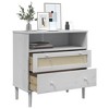 vidaXL Sideboard SENJA Rattan Look White 31.5 in.x15.7 in.x31.5 in. Solid Wood Pine - 4 of 4