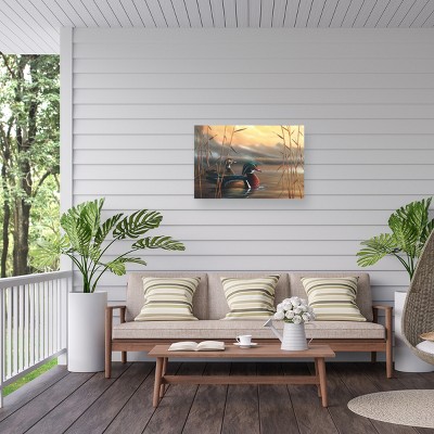 Geno Peoples 30x47 Outdoor Canvas Art with Wood Ducks