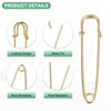 Unique Bargains Durable Sewing Upholstery Spring Lock Blanket Bulk Large Safety Pins 30 Pcs - 2 of 4