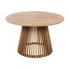 NAYSAYE Patio Accent Table Sets Outdoor Acacia Wood Round Dining Table for Backyard Lawn Balcony, Light Teak, 47.25"*47.25"*29.75" - 2 of 4