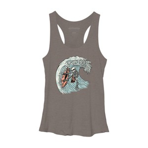 Women's Design By Humans Death Surfer By quilimo Racerback Tank Top - 1 of 3