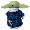 Mandalorian Yoda The Child Star Wars Blue Print Robe With Starship Print - 4 of 4
