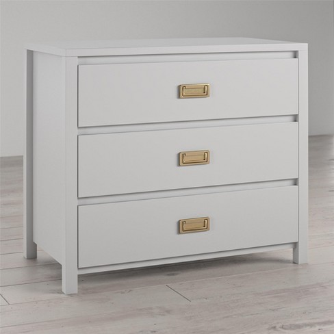 Little Seeds Monarch Hill Haven 3 Drawer Kids' Dresser with Gold Drawer  Pulls, Dove Gray