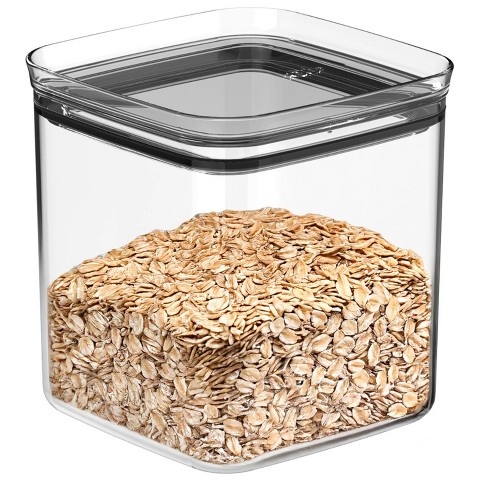 OU Airtight Food Storage Container 9.7 Cup, BPA Free, Clear Plastic Food Storage Container with Leak Proof Lid, Stackable Kitchen Organizer