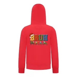 Everyday Kids Christmas Collection BRUH Construction Truck Boys Zip Up Hoodie – Holiday Sweatshirt - 1 of 4
