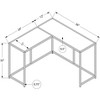 Sapphtopaz Modern Console Table with Corner L-Shaped Design Narrow Entryway Table with Metal Legs Accent Side Table for Living Room, Entryway - 2 of 4