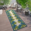 World Rug Gallery Tropical Floral Border Flatweave Indoor/Outdoor Area Rug - 2 of 4
