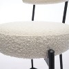Jojoka Boucle Barstool Chairs with Back, Thick Cushions and Metal Legs - 4 of 4