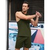 Clearlove Men's Athletic Tracksuit Set Sleeveless Hooded Tanks Tops Sweatsuit 2 Piece Casual Sports Shorts Set - 2 of 4