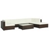 vidaXL Patio Sofa Set Set of 8 Brown - 2 of 4