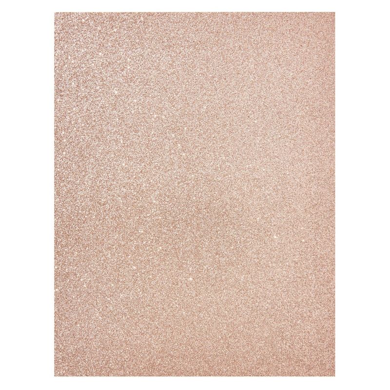 Bright Creations 24 Sheets Rose Gold Glitter Cardstock Paper for Scrapbooking, Wedding Invitations, Cake Toppers, 280gsm, 8.5 x 11 In, 5 of 9