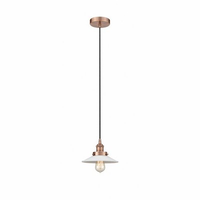 Halophane - 1 Light Mini Pendant In Industrial Style-5.75 Inches Tall and 9 Inches Wide