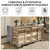 AMERLIFE 54" W High Gloss 6 Drawers Dressers with Silver Grooved Handles - 4 of 4