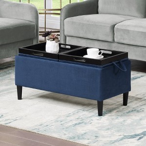 Designs4Comfort Magnolia Storage Ottoman with Trays - Breighton Home - 1 of 4